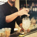 Cocktail Spoon Bar Stirring Spoon Long Handle Stainless Steel Spiral Pattern  Mixing Shaker Spoon, 12 Inch, 4 Colors Bar  Tools. 