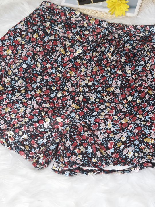 Plus%20Size%20Women's%20Skort%20Floral%20Print%20High%20Waist%20A-Line%20Summer%20Fashion%20Lightweight%20Casual%20Comfortable%20Flowy%20Design%20Breathable%20Fab%20-%20Image%204