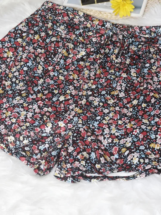 Plus%20Size%20Women's%20Skort%20Floral%20Print%20High%20Waist%20A-Line%20Summer%20Fashion%20Lightweight%20Casual%20Comfortable%20Flowy%20Design%20Breathable%20Fab%20-%20Image%204