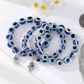 New Blue Eye Resin Bracelet Temperament Casual Hip Hop Series Personality Fatima Palm Devil Eyeball Bracelets Party Date Jewelry. 
