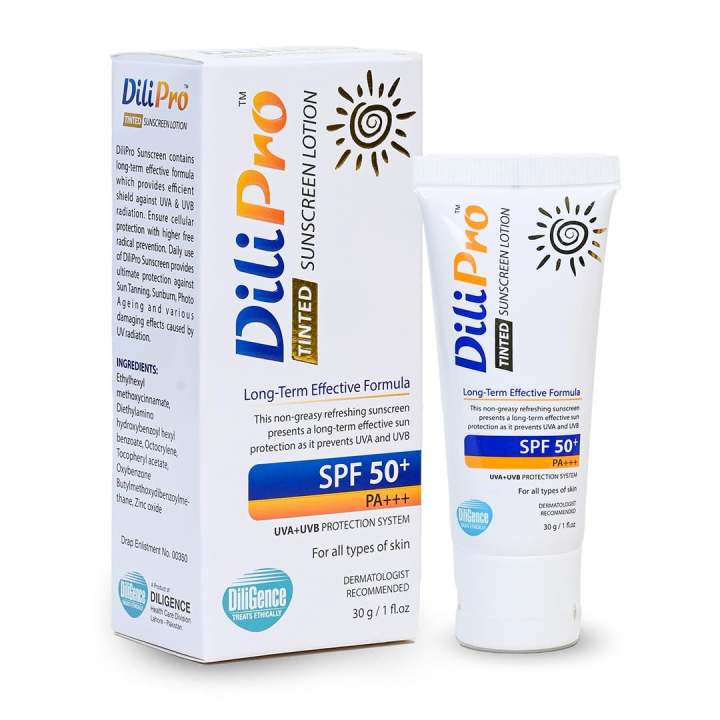 DiliPro TINTED Sunscreen Lotion spf50 || Tinted sunscreen for daily use || tinted sunblock for face
