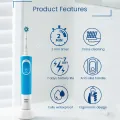 Oral B D100 Electric Toothbrush 2D Vitality Cleaning Teeth Brush Waterproof Electronic Teeth Brush Inductive Charger With Timer. 