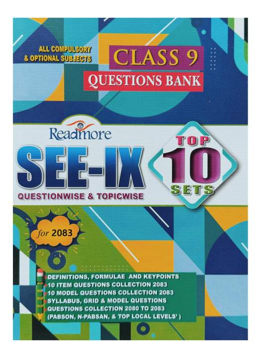 Readmore Bridge Course Book Readmore 10 Set Model Questions For Grade-9 || New Edition 2083 | Daraz ...