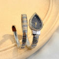 Elegant Ladies' Water-Drop Headed Watch with Snake-Shaped Band.