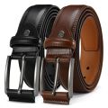 Men Belts High Quality Genuine Leather LONG Large Pin Buckle Metal Automatic Buckle Male Belts Strap Male.