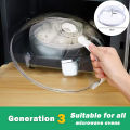 The Third Generation Microwave Splash Cover Thickened Transparent Splash-proof Cover with Handle BPA-free Plate Food Cover. 