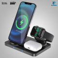 HoCo CW33 3 in1 wireless charger 15W fast charging station wireless charging dock earphone charger phone charger watch. 