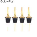 4Pcs Black/Rose Gold/Silver Liquor Pourers, Stainless Steel Liquor Bottle Pourers for Alcohol, Bar Accessories Pour Spouts. 