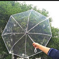 Foldable transparent umbrella fully automatic transparent three-fold sunny umbrella student simple sunny umbrella supplies. 