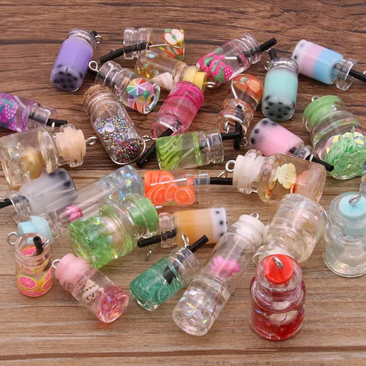 10Pcs%208-30%20Styles%20Mix%20Glass%20Bottles%20Milk%20Tea%20Cup%20Ball%20Earring%20Charms%20Diy%20Findings%20Keychain%20Bracelets%20Pendant%20For%20Jewelry%20Making%20-%20Image%203