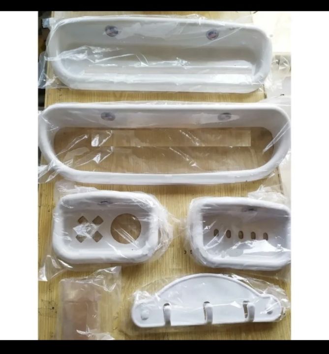 Plastic Bathroom Accessories Set Of 5 Premium Quality