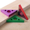 Aluminum Woodworking Carving Square Angle Ruler; Precision Right Angle Marking Tool; 45/90 Degree. 