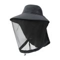 Mosquito Prevention Cap For Fishing Insect Protective Cap Mosquito Head Net Full-Mesh Drawstring Windproof Strap Beekeeping.