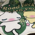 Sleepy house cat • Cream cute angel rabbit imitation cashmere carpet decoration living room room floor mat mirror front blanket.