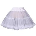 Women Girls Ruffled Short Petticoat Solid Fluffy Bubble Tutu Skirt Puffy Half Slip Prom Crinoline Underskirt No Hoop. 
