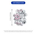 2023 100% Real 925 Sterling Charm Sakura Separation Beads Fit Pandora Original Bracelet Silver Beads Diy Jewelry For Lover. 