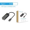 Network Adapter Type-C / USB 2.0 / USB 3.0 to RJ45 Gigabit Ethernet LAN cable adepter to Lan built in driver for PC. 