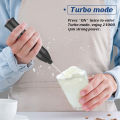 TINSOL Mini Electric Milk Frother Handheld Wireless Milk Frother USB Rechargeable Coffee Stirrer Electric Hand Mixer, Egg Beater.