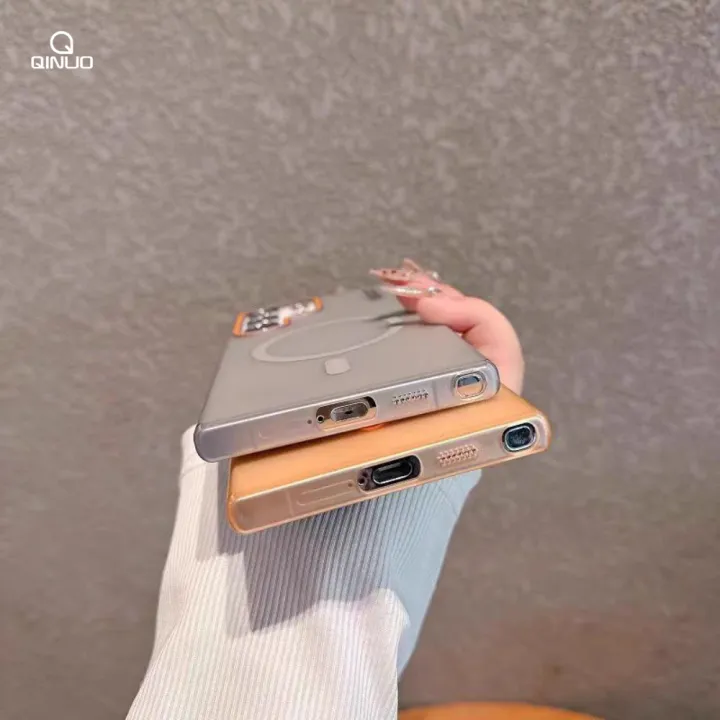 Simple%20Transparent%20Magsafe%20Magnetic%20Phone%20Case%20For%20Samsung%20Galaxy%20S%2025%2024%2023%20Ultra%20Plus%20FE%20A55%2036%2016%20Wireless%20Charge%20Hard%20Cover%20-%20Image%205