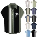 Summer Men'S Casual Shirt Coconut Print Short-Sleeved Shirt Ropa Hombre. 