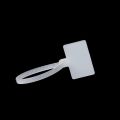 100 Pcs White Plastic Nylon Mark Tags Label Sticker Cable Zip Ties 2x11cm. 