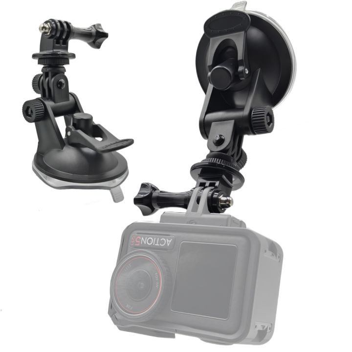 Suction Cup Mount Car Glass Vehicle Windshield Holder For Hero 13 12 11 10 Insta360 X3 X4 OSMO Action 5 Pro Camera