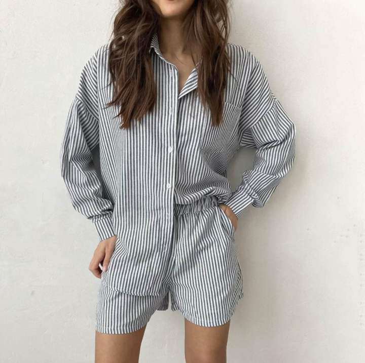 Women's%20New%20Model%20Summer%20Stripe%20Shirt%20Long%20Sleeve%20Slim%20Fit%20Casual%20Striped%20Top%20for%20Business%20And%20Office%20-%20Image%205