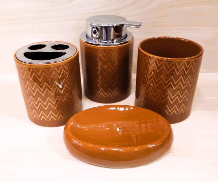 4%20Pcs%20-%20Ceramic%20Bathroom%20Accessories%20Set%20with%20Soap%20Holder,%20Toothbrush%20Holder,%20Soap%20Dish-%20White%20Black%20Color%20-%20Image%207