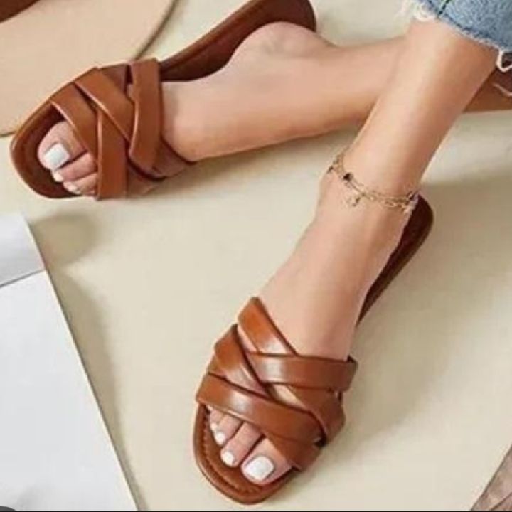 Women's%20Flat%20Strap%20Design%20Sandals%20Summer%20Open%20Toe%20Casual%20Comfortable%20Footwear%20-%20Image%204