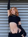 Short Sleeve Bodysuit, Mock Neck Women Y2k Clothes, Hollow Out One-Piece Body Feminino, Lace Up Club Outfits,  Lingerie. 