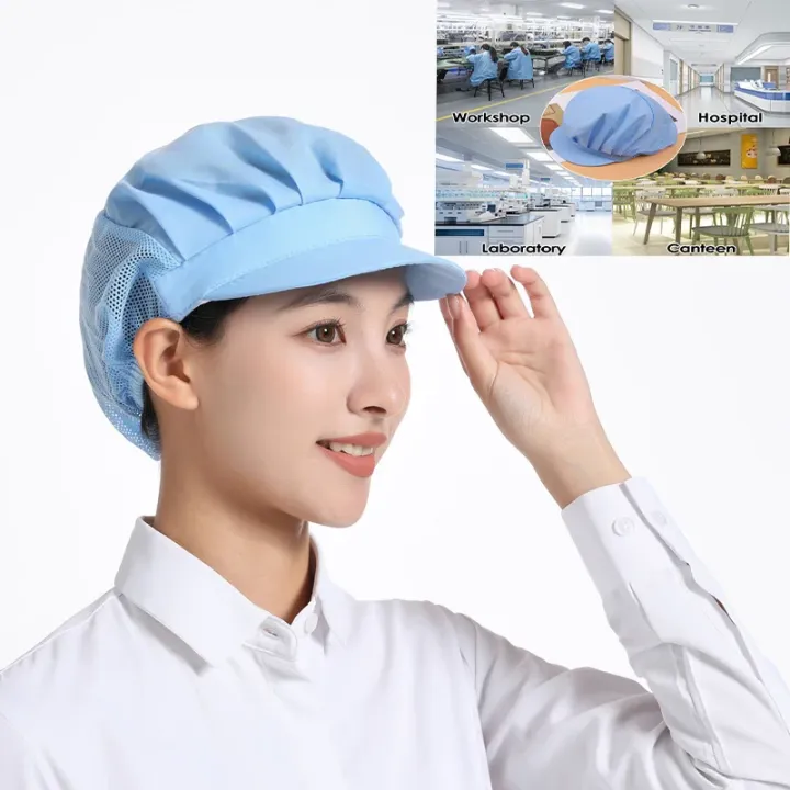 Hat%20Kitchen%20Cooking%20Chef%20Cap%20Food%20Service%20Hair%20Nets%20Chic%20Work%20Accessories%20Women%20Bandage%20Adjustable%20Cap%20Solid%20-%20Image%203