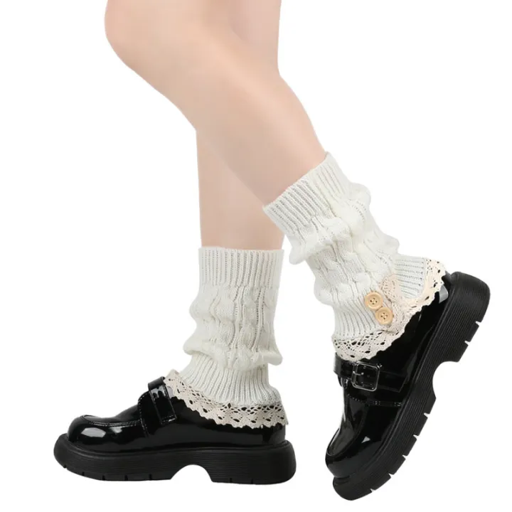 Japanese%20Style%20Loose%20Button%20Sock%20Covers%20Lace%20Trim%20Short%20New%20Knitted%20Fashion%20Short%20Boot%20Covers%20Cross-Border%20Woolen%20Leg%20Warmers%20-%20Image%206