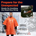 Hooded Emergency Rain Poncho, PE Material, Waterproof & Warm with Aluminum Coated Lining, Survival Emergency Blanket for Camping.