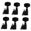 6PCS Guitar String Tuning Pegs Tuner Semi-closed Tuner Machine Heads for Electric Guitar Folk Acoustic Guitar Tuning Pegs. 