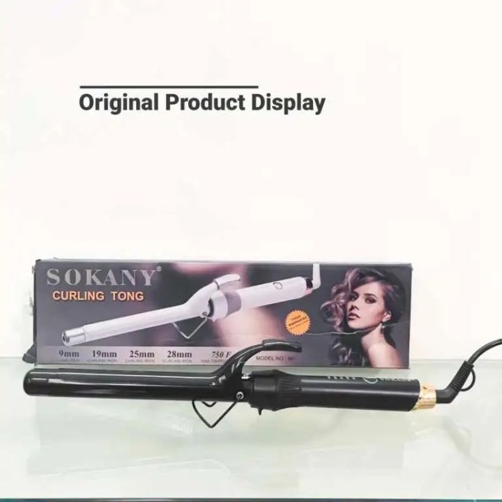 Sokany Curling Tong / Sokany Hair Curler Hair Shine Brillance Curling Tong Iron Model 667 in White Color
