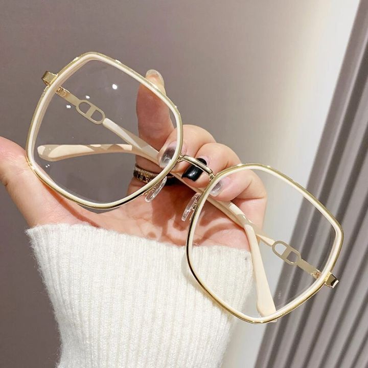Oversized Polygon Frame Glasses