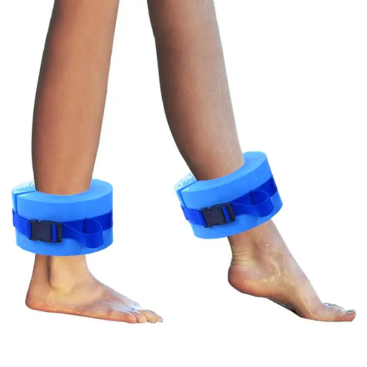 2pcs Foam Swimming Floating Rings, Solid Color Ankles Arms Floats With Quick Release Buckle, Swim Training Equipment