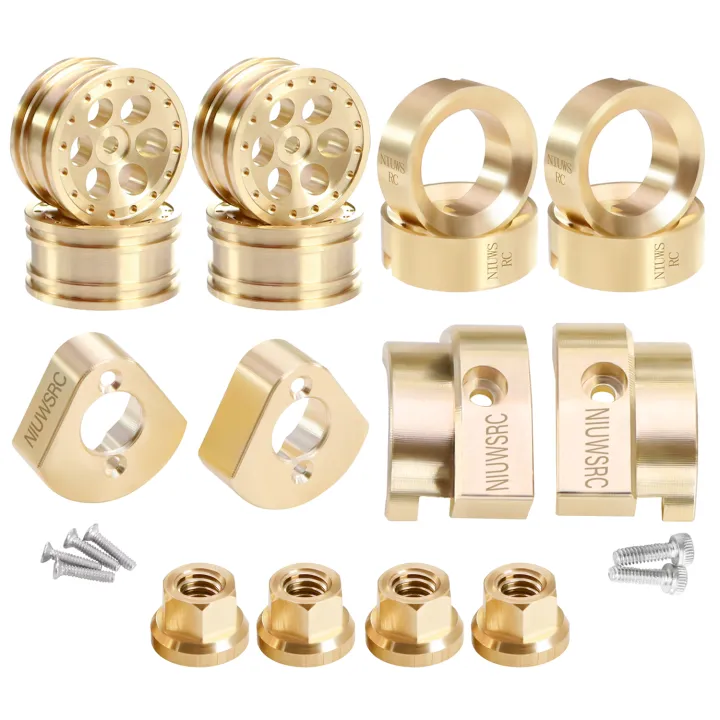 Brass Front Rear Axle Weights 0.7'' Wheel Rim Tire Adapter Diff Gear ...