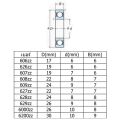 Power shopping bearing JVB 626z,627z,628z,629z,638z Silent Noise speed 3000 rpm. 