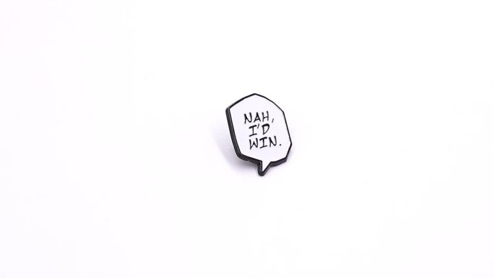 Anime Jujutsu Kaisens Metal Enamel Brooch English Letters NAH ID WINK Pin Cosplay Props Fans Men Women Backpack Jewelry