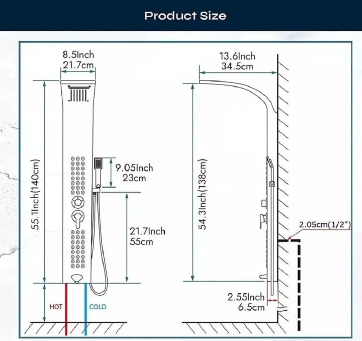 Stainless%20Steel%20304%20Grade%20Shower%20Panel%20Tower%20System%206%20in%20One,%20Rainfall%20Shower,%20Body%20Massage%20Spray,%20Handheld%20Shower,%20Wall%20Mount%20Easy%20Connect%20Shower%20Panel%20Kit.%20-%20Image%205