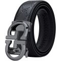 1pc Self-buckle men's belt true automatic new belt fashion young man trouser belt soft leather high-end. 