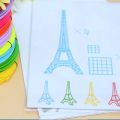 A4 3D pen copy pattern template, 22 sheets, with PVC transparent copy board. 40 patterns, 3D pen painting textbook.. 
