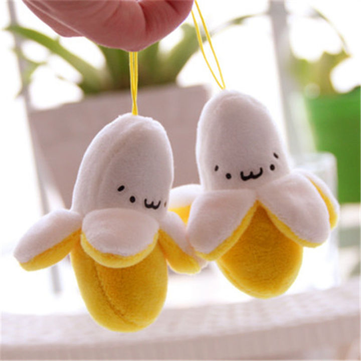 1-10pcs Super cute Banana Plush Stuffed Toys Dolls Little Yellow Banana Plush Cellphone Pendant Christmas Wedding Birthday