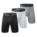 1 Pcs Men's Plus Size Black and White Long Sports Underwear Running Fitness Basketball Football Elastic Waist Shorts Teenagers. 
