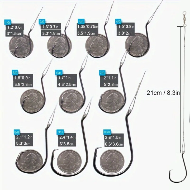 25pcs%20Saltwater%20Circle%20Hooks%20with%20Steel%20Wire%20Leader%2010/0-1/0%20Steel%20Circle%20Hook%20Rigs%20Circle%20Fishing%20Hooks%20Rig%20for%20Catfish%20Bass%20-%20Image%203