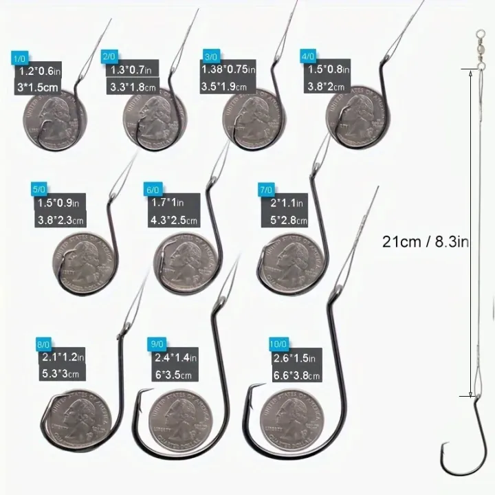 25pcs%20Saltwater%20Circle%20Hooks%20with%20Steel%20Wire%20Leader%2010/0-1/0%20Steel%20Circle%20Hook%20Rigs%20Circle%20Fishing%20Hooks%20Rig%20for%20Catfish%20Bass%20-%20Image%203