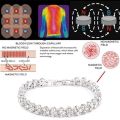 Fashion Women's Crystal Cubic Zirconia Bracelets Silver Color Bracelet Weight Loss Magnetic Therapy Bracelet Health Jewelrys. 