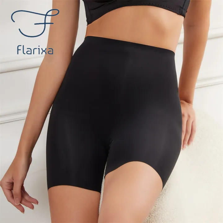 Flarixa%20Seamless%20High%20Waist%20Shorts%20Panties%20For%20Women%20Tummy%20Control%20Hip%20Lift%20Ice%20Silk%20Safety%20Pants%20Underwear%20Boyshorts%20Boxer%20-%20Image%202