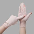 Women Sunscreen Gloves Female Summer Spring Sun Protection Gloves Cycling Driving Running Thin Elastic Anti-UV Mittens.